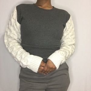 Knitted Sleeve Sweater